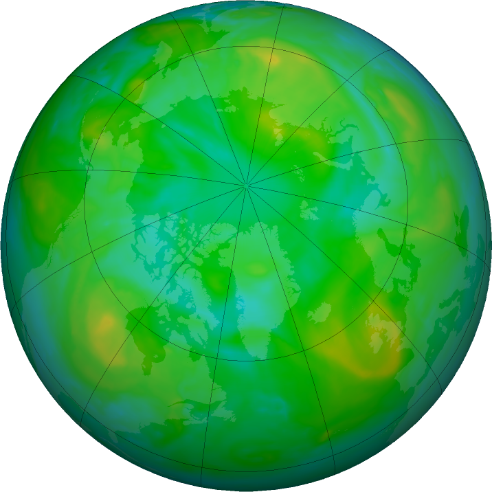 Arctic ozone map for 15 July 2023